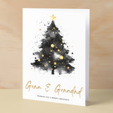 Christmas Card For Gran & Grandad Christmas Tree Card Wising You A Merry Christmas