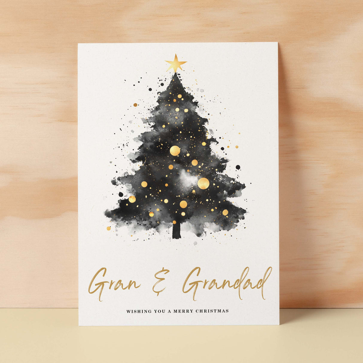 Christmas Card For Gran & Grandad Christmas Tree Card Wising You A Merry Christmas