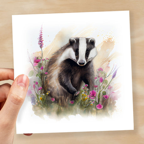 Notelet Card of a Badger For Anyone Any Occasion Card For Her or For Him Card For Birthday or Easter Card Thank You Card