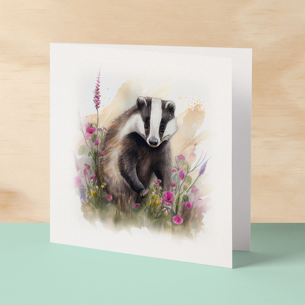 Notelet Card of a Badger For Anyone Any Occasion Card For Her or For Him Card For Birthday or Easter Card Thank You Card