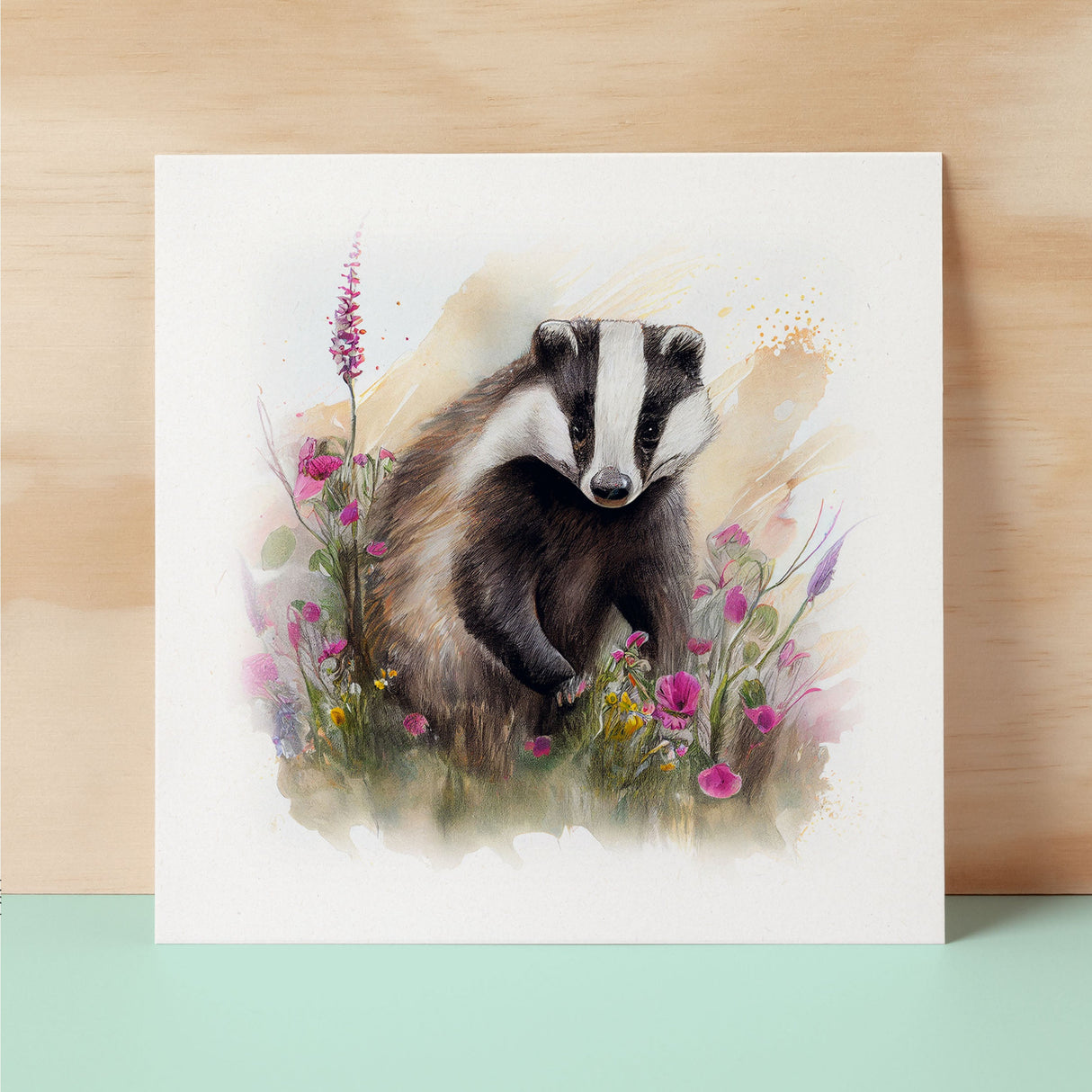 Notelet Card of a Badger For Anyone Any Occasion Card For Her or For Him Card For Birthday or Easter Card Thank You Card