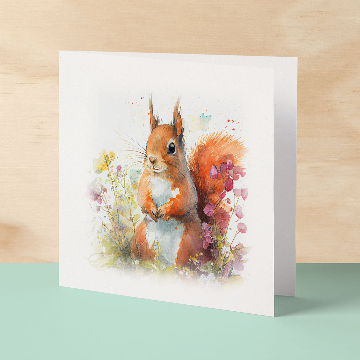 Notelet Card of a Squirrel Any Occasion Card For Her or For Him Card For Birthday or Easter Card Thank You Card