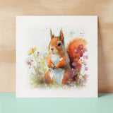 Notelet Card of a Squirrel Any Occasion Card For Her or For Him Card For Birthday or Easter Card Thank You Card