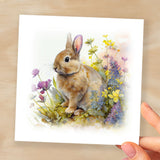 Notelet Card of a Rabbit For Anyone Any Occasion Card For Her or For Him Card For Birthday or Easter Card Thank You Card