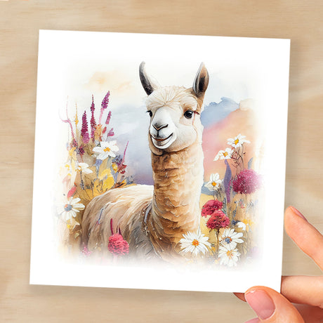 Notelet Card of a Llama For Anyone Any Occasion Card For Her or For Him Card For Birthday or Easter Card Thank You Card