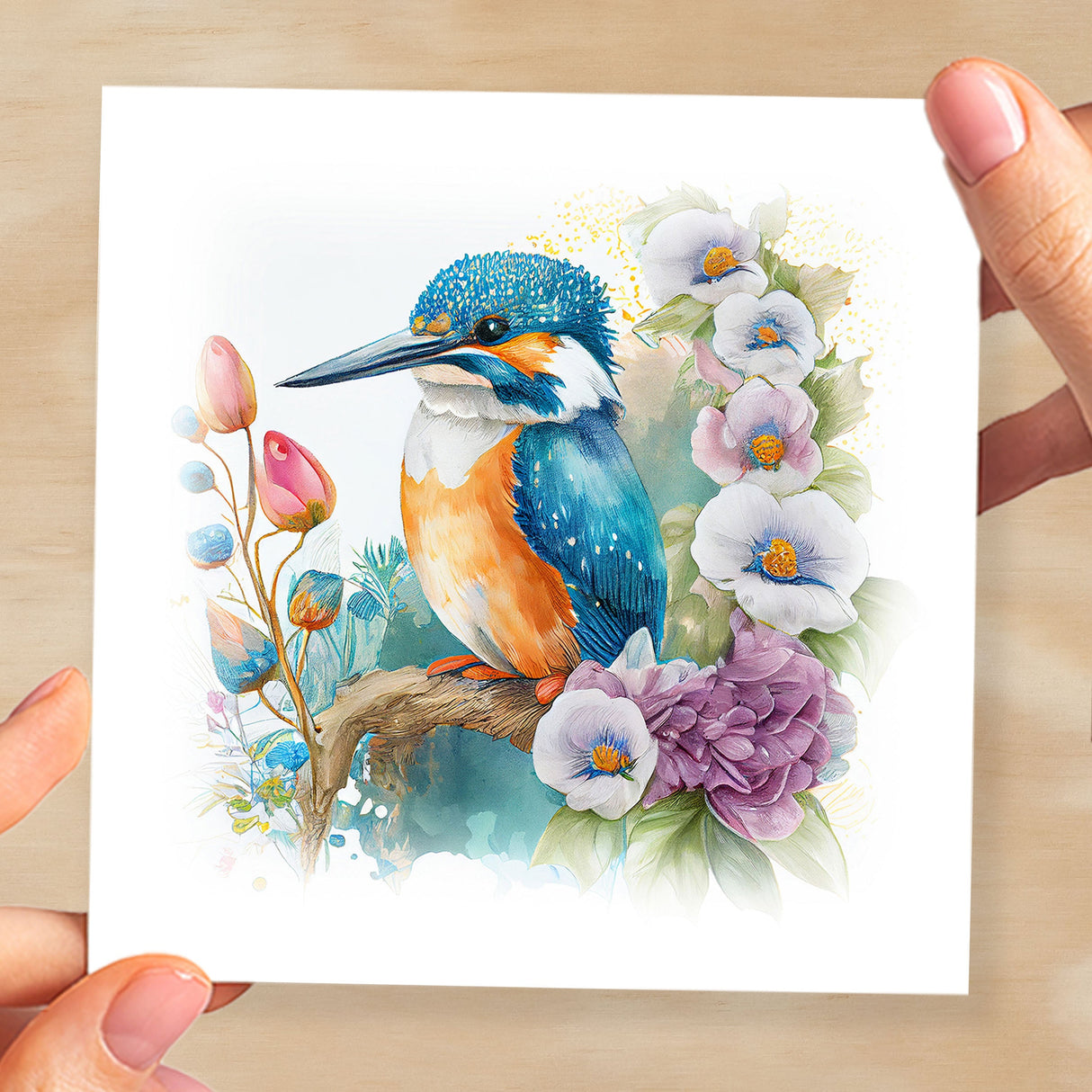 Notelet Card of a King Fisher Any Occasion Card For Her or For Him Card For Birthday or Easter Card Thank You Card