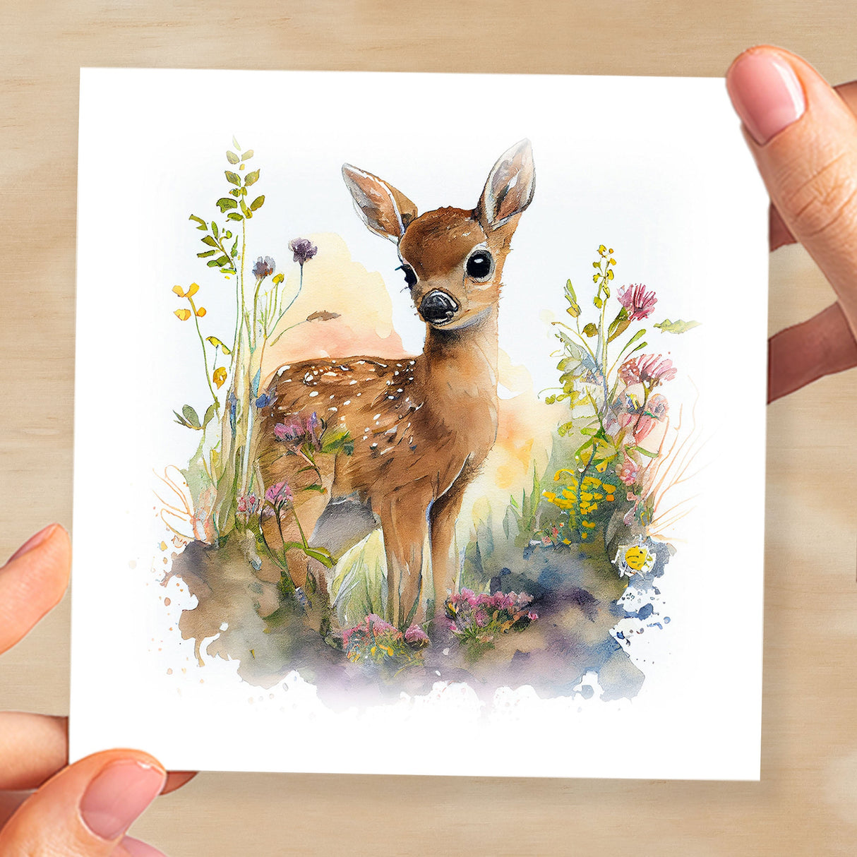 Notelet Card of a Deer For Anyone Any Occasion Card For Her or For Him Card For Birthday or Easter Card Thank You Card