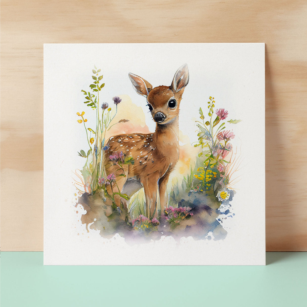 Notelet Card of a Deer For Anyone Any Occasion Card For Her or For Him Card For Birthday or Easter Card Thank You Card