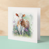 Notelet Card of a Cow For Anyone Any Occasion Card For Her or For Him Card For Birthday or Easter Card Thank You Card