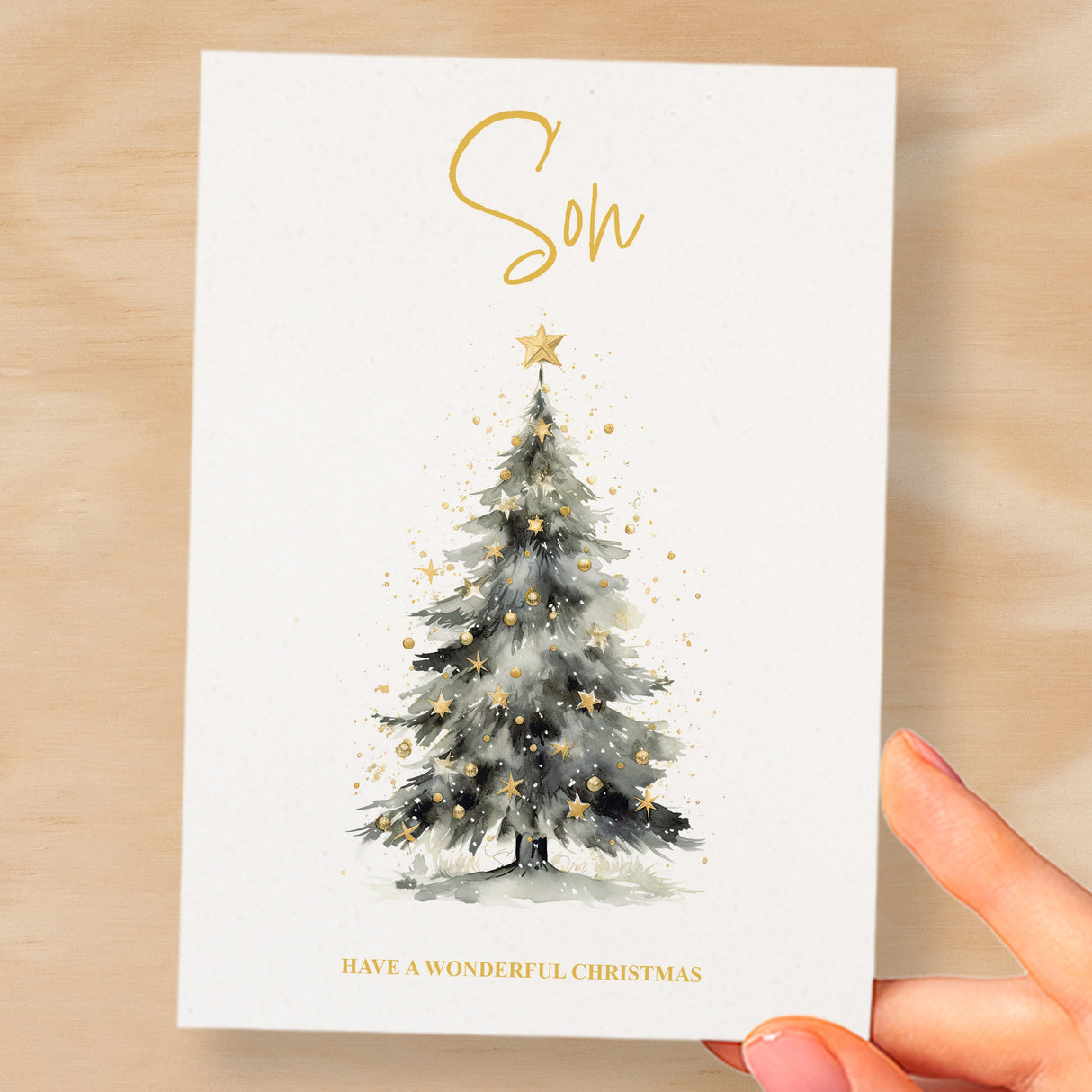 Christmas Card For Son Card Xmas Card for Son Christmas Card for Loved One Son Card Christmas Tree Card