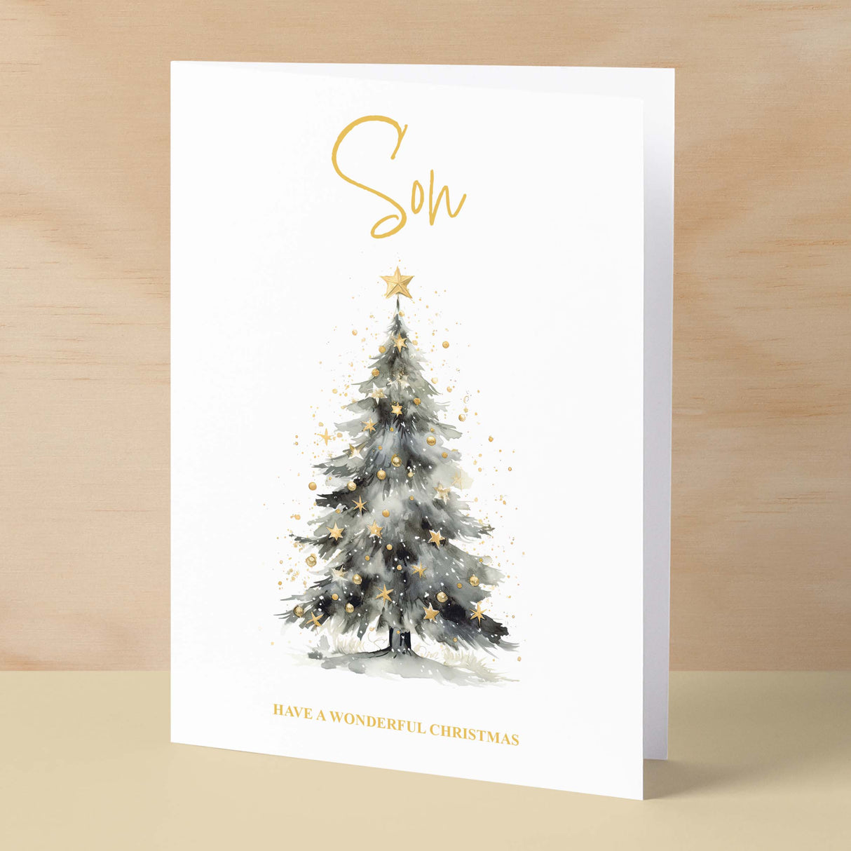 Christmas Card For Son Card Xmas Card for Son Christmas Card for Loved One Son Card Christmas Tree Card