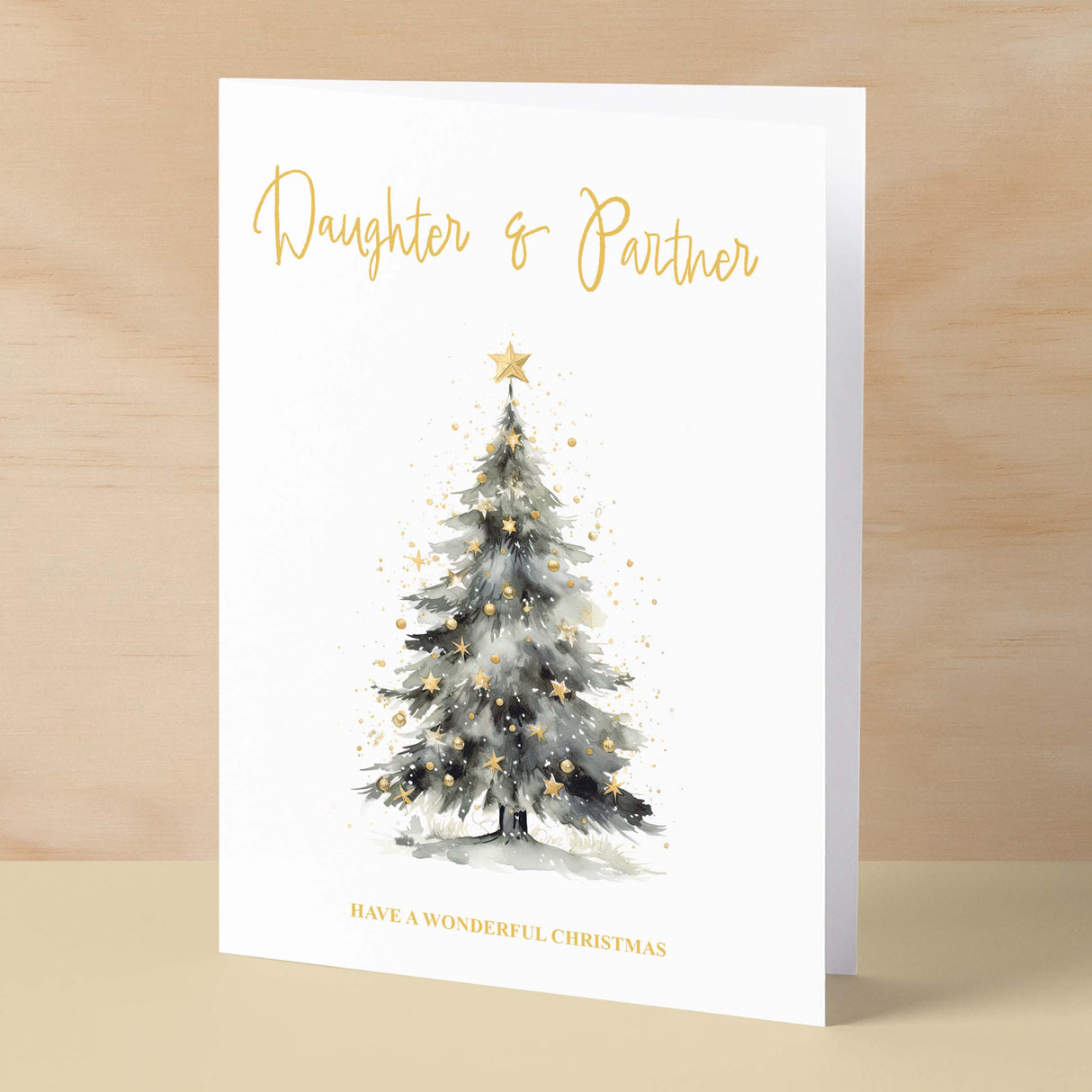 Christmas Card For Daughter and Partner Card Xmas Card for Daughter Christmas Card for Loved One Daughter Partner Card Christmas Tree Card