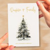 Christmas Card For Daughter and Family Card Xmas Card for Daughter Christmas Card for Loved One Daughter Family Card Christmas Tree Card