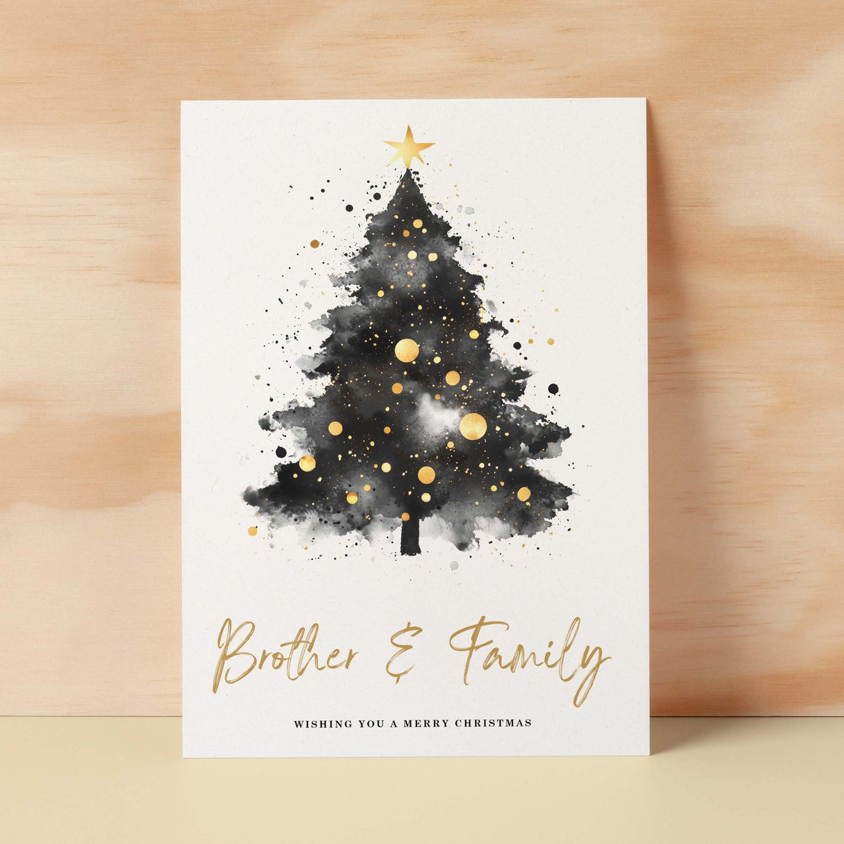 Christmas Card For Brother & Family Christmas Tree Card Wising You A Merry Christmas