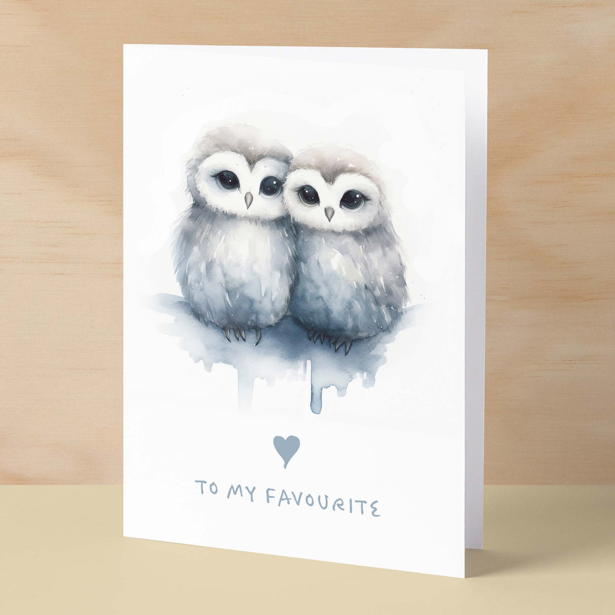 Anniversary or Valentine's Card for Her or Him Anniversary Card for Wife Valentines Day Card For Husband Boyfriend or Girlfriend Owl Card