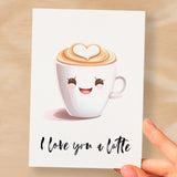 Anniversary or Valentine's Card for Her Anniversary Card for Wife Valentines Day Card For Husband Boyfriend or Girlfriend For Coffee Lover