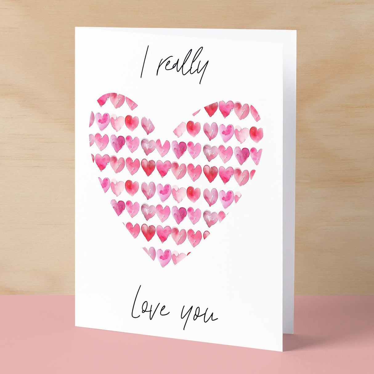 Anniversary or Valentine's Card for Her Anniversary Card for Wife Valentines Day Card For Husband Boyfriend or Girlfriend Love Hearts