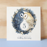 5th Wedding Anniversary Card Pretty Owl Design 5 Year Anniversary Wood Wedding Anniversary Card