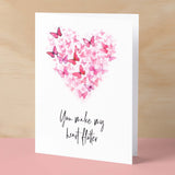 Anniversary or Valentine's Card for Her Anniversary Card for Wife Valentines Day Card For Husband Boyfriend or Girlfriend Butterfly Heart