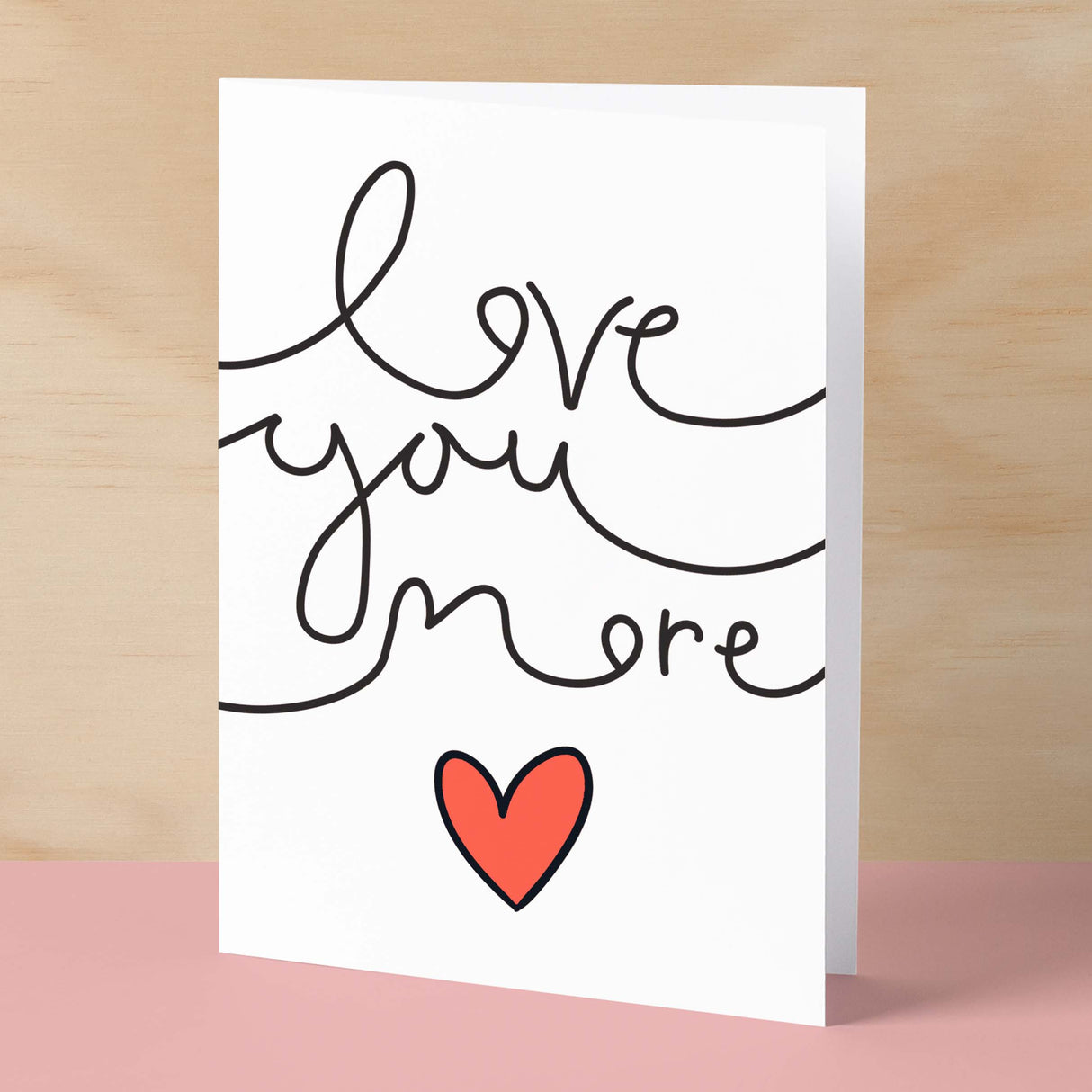 Anniversary or Valentine's Card for Her Anniversary Card for Wife Valentines Day Card For Husband Boyfriend or Girlfriend Cute Love You More