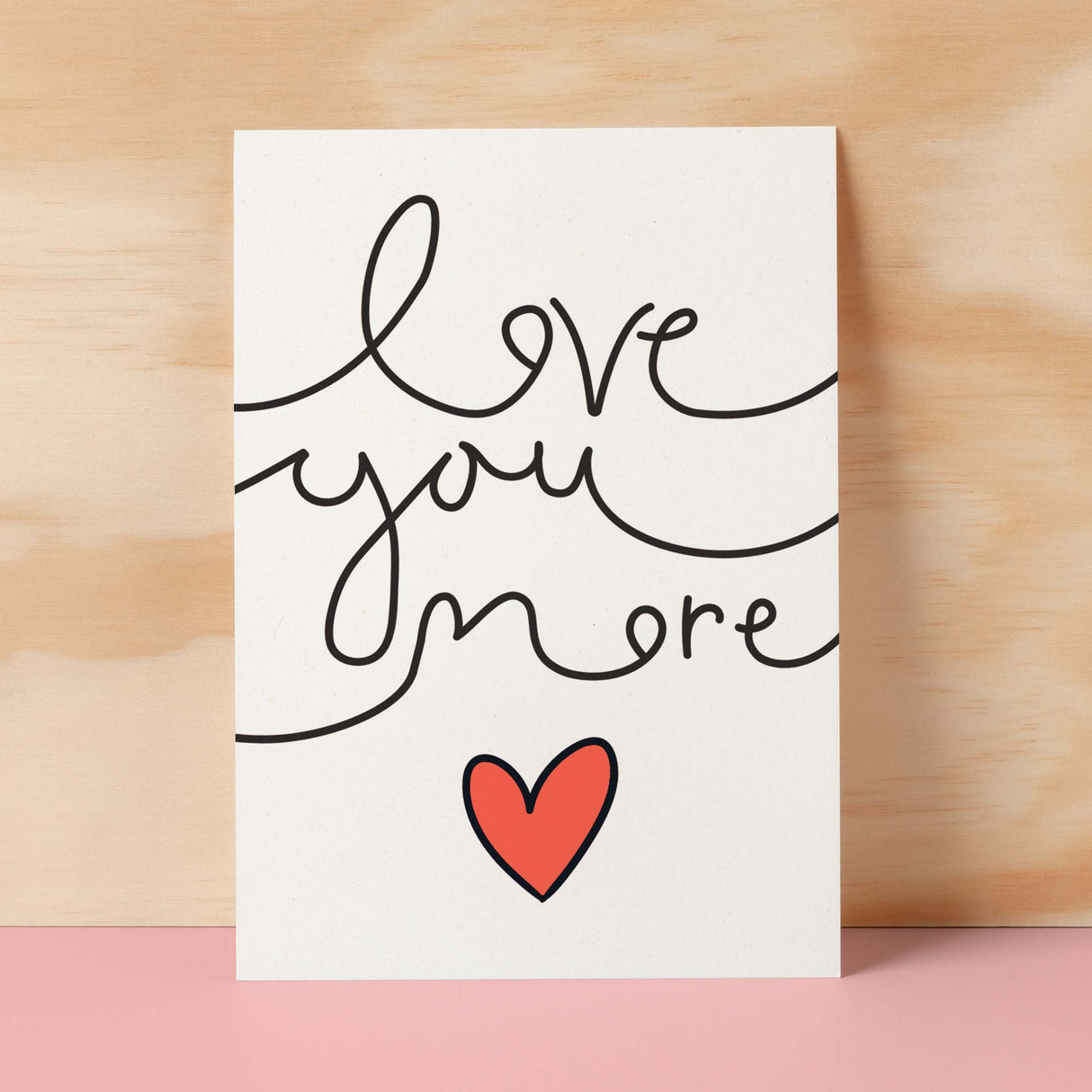 Anniversary or Valentine's Card for Her Anniversary Card for Wife Valentines Day Card For Husband Boyfriend or Girlfriend Cute Love You More