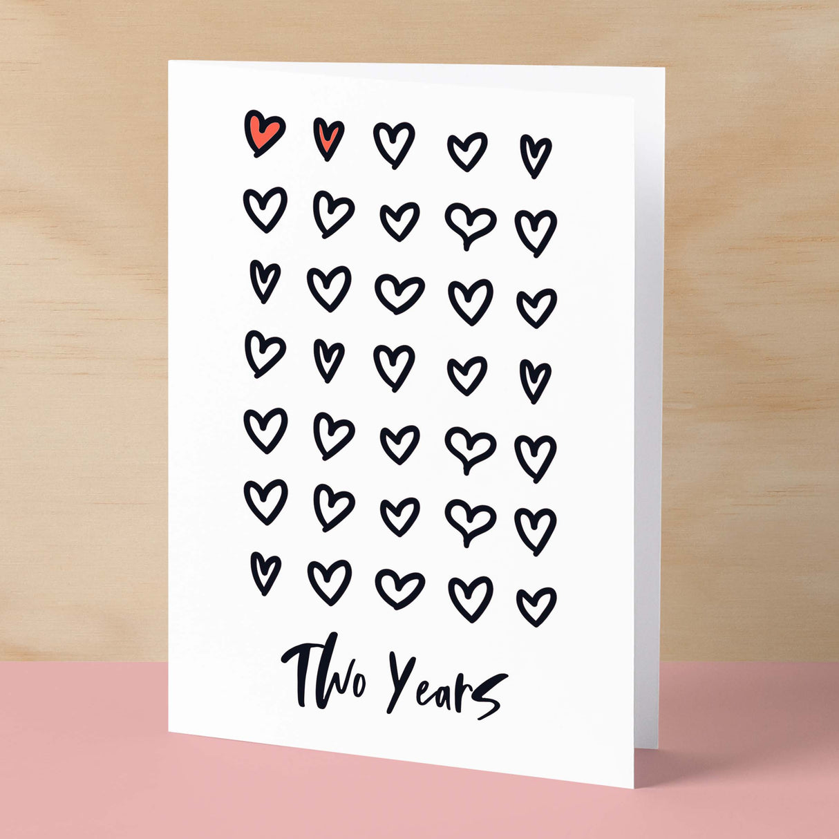 2nd Wedding Anniversary Card For Wife Anniversary Card for Husband or Boyfriend Anniversary Card For Girlfriend Second Anniversary Two Year