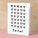 4th Wedding Anniversary Card For Wife Anniversary Card for Husband or Boyfriend Anniversary Card For Girlfriend Forth Anniversary Four Year