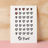 6th Wedding Anniversary Card For Wife Anniversary Card for Husband or Boyfriend Anniversary Card For Girlfriend Sixth Anniversary Six Year