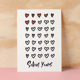 7th Wedding Anniversary Card For Wife Anniversary Card for Husband or Boyfriend Anniversary Card Girlfriend Seventh Anniversary Seven Year