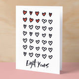 8th Wedding Anniversary Card For Wife Anniversary Card for Husband or Boyfriend Anniversary Card Girlfriend Eighth Anniversary Eight Year