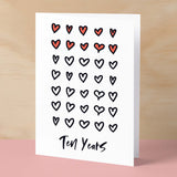 10th Wedding Anniversary Card For Wife Anniversary Card for Husband or Boyfriend Anniversary Card For Girlfriend Tenth Anniversary Ten Year