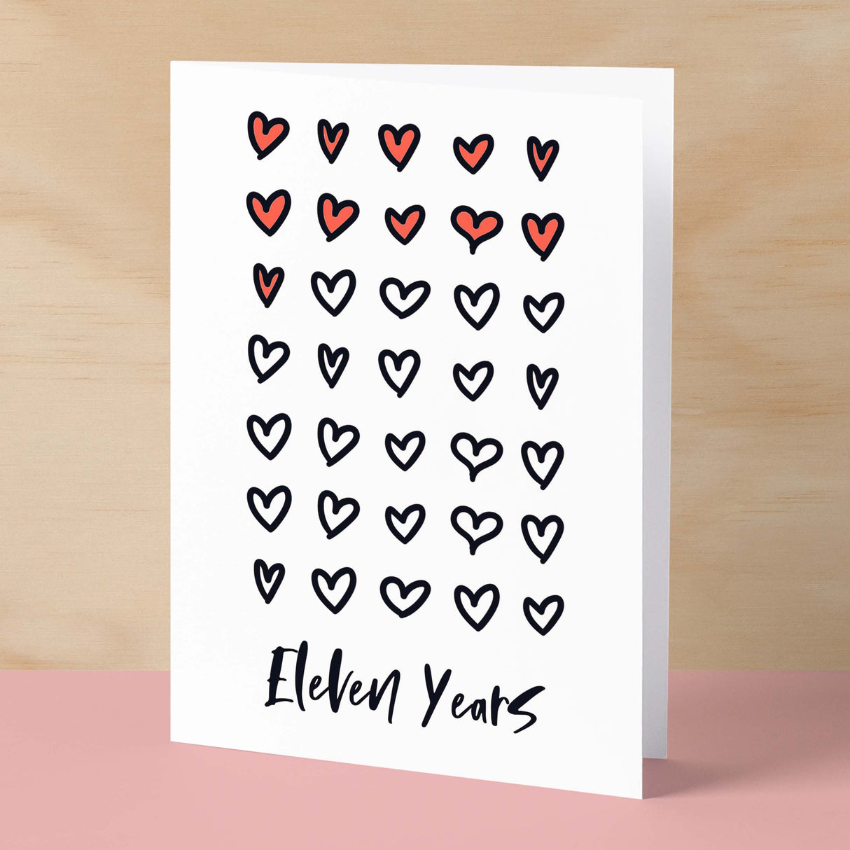 11th Wedding Anniversary Card For Wife Anniversary Card for Husband or Boyfriend Anniversary Card Girlfriend Eleventh Anniversary Eleven Year