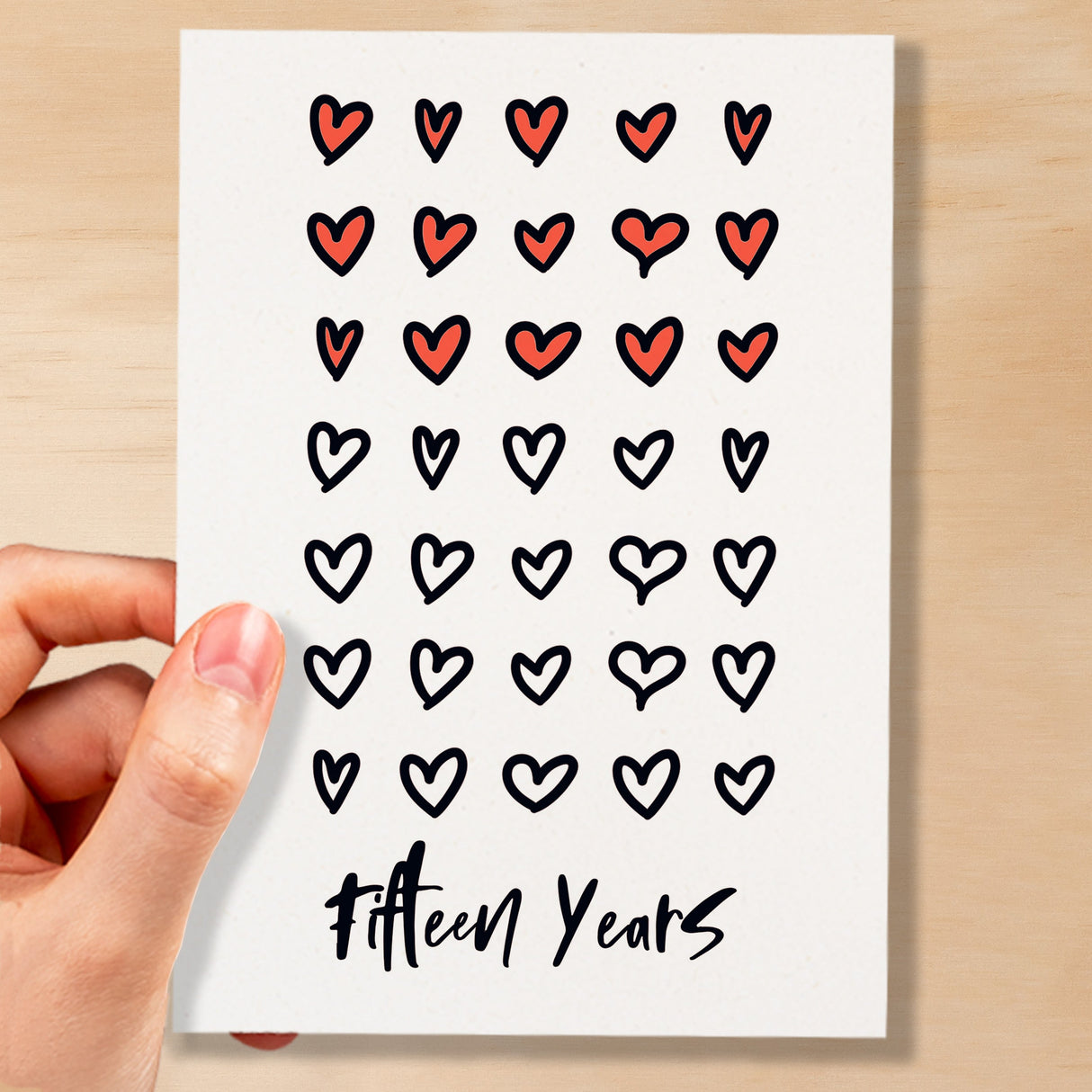 15th Wedding Anniversary Card For Wife Anniversary Card for Husband or Boyfriend Anniversary Card Girlfriend Anniversary Fifteen Year