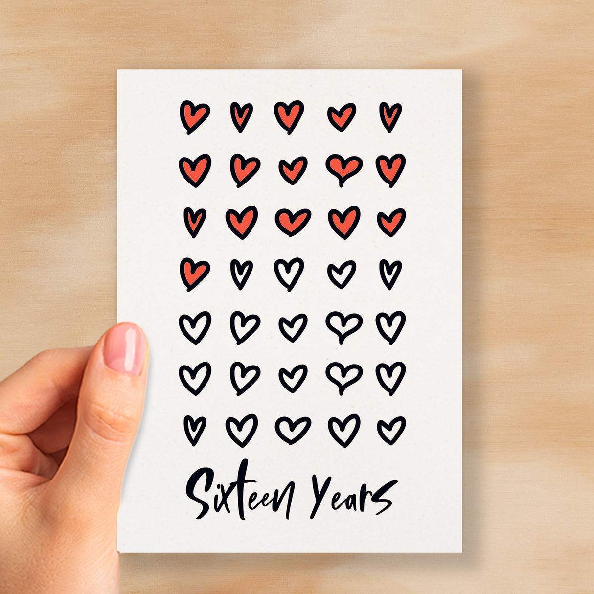 16th Wedding Anniversary Card For Wife Anniversary Card for Husband or Boyfriend Anniversary Card Girlfriend Anniversary Sixteen Year