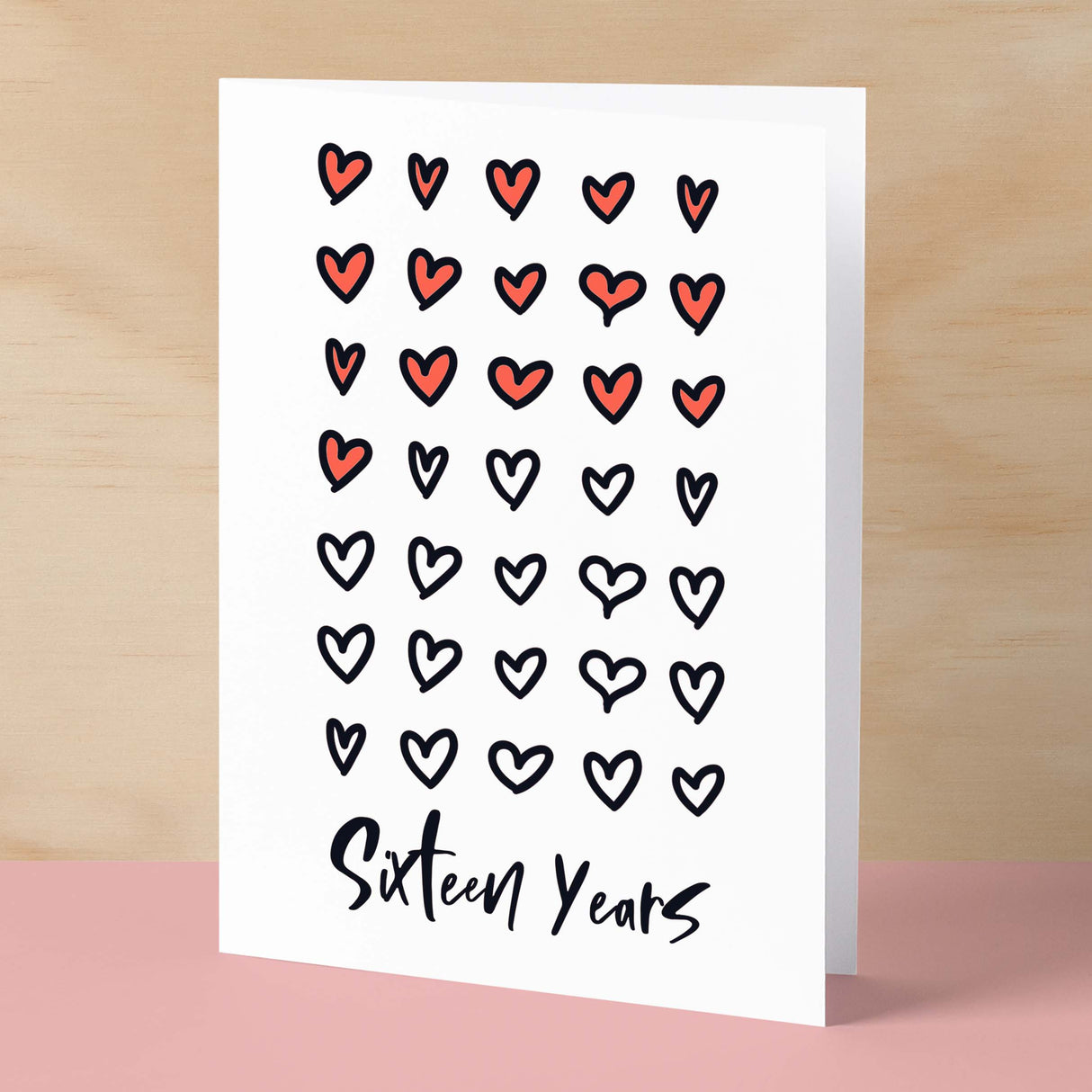 16th Wedding Anniversary Card For Wife Anniversary Card for Husband or Boyfriend Anniversary Card Girlfriend Anniversary Sixteen Year