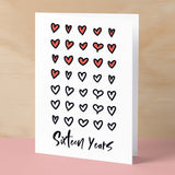 16th Wedding Anniversary Card For Wife Anniversary Card for Husband or Boyfriend Anniversary Card Girlfriend Anniversary Sixteen Year