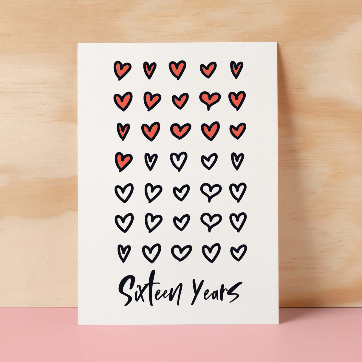 16th Wedding Anniversary Card For Wife Anniversary Card for Husband or Boyfriend Anniversary Card Girlfriend Anniversary Sixteen Year