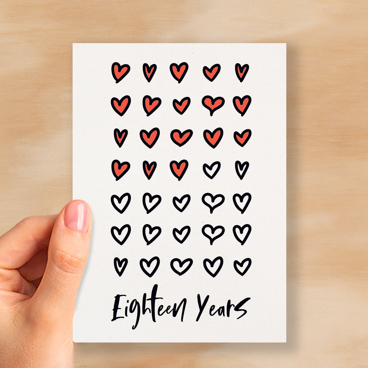 18th Wedding Anniversary Card For Wife Anniversary Card for Husband or Boyfriend Anniversary Card Girlfriend Anniversary Eighteen Year