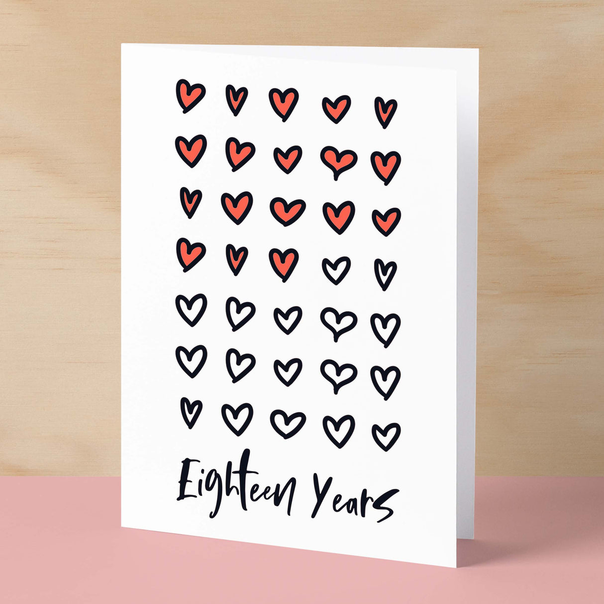 18th Wedding Anniversary Card For Wife Anniversary Card for Husband or Boyfriend Anniversary Card Girlfriend Anniversary Eighteen Year