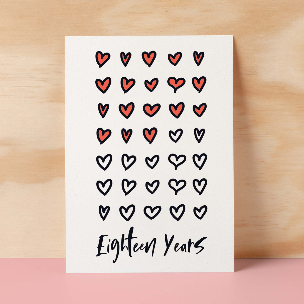 18th Wedding Anniversary Card For Wife Anniversary Card for Husband or Boyfriend Anniversary Card Girlfriend Anniversary Eighteen Year