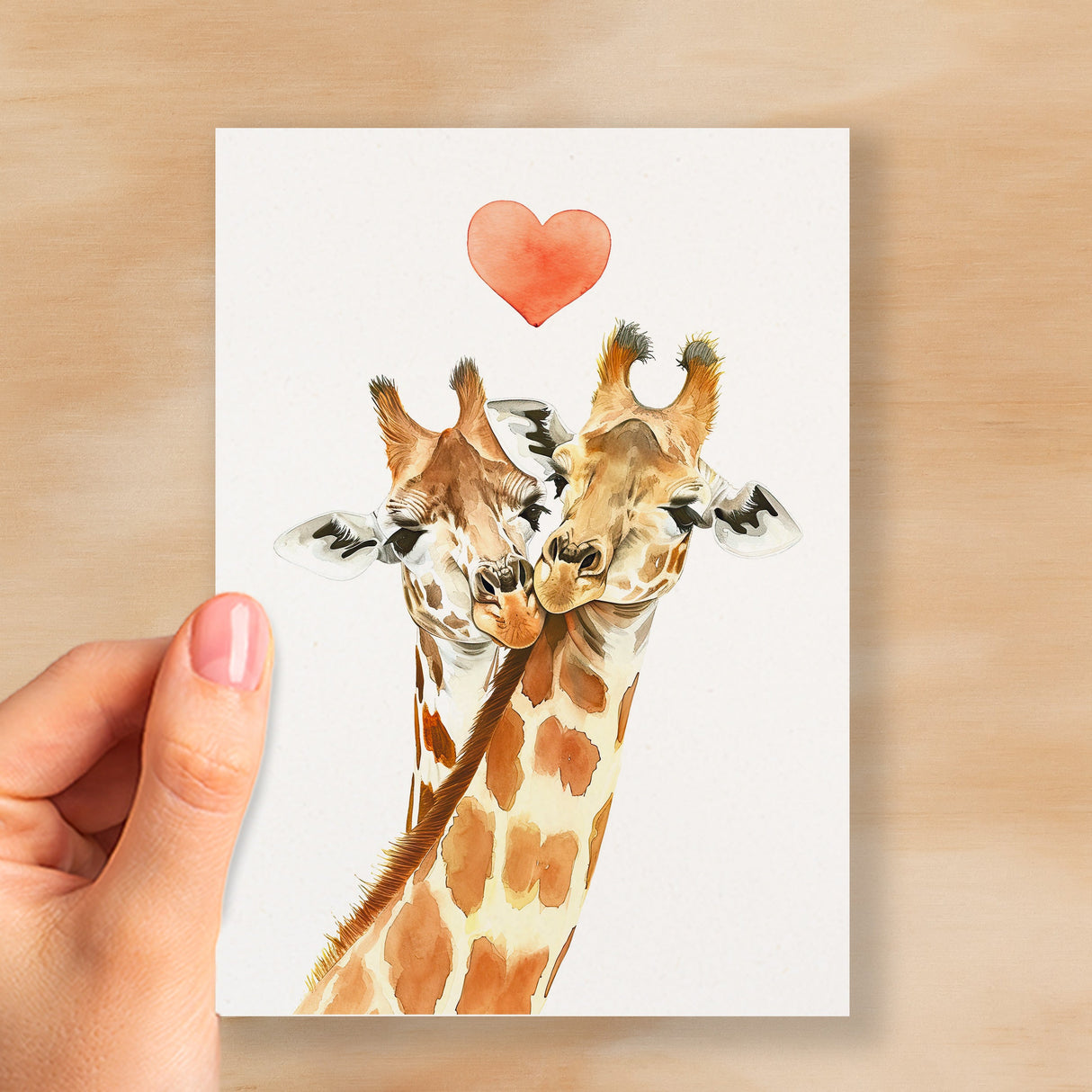 Anniversary or Valentine's Card for Her Anniversary Card for Wife Valentines Day Card For Husband Boyfriend or Girlfriend Giraffes