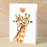 Anniversary or Valentine's Card for Her Anniversary Card for Wife Valentines Day Card For Husband Boyfriend or Girlfriend Giraffes