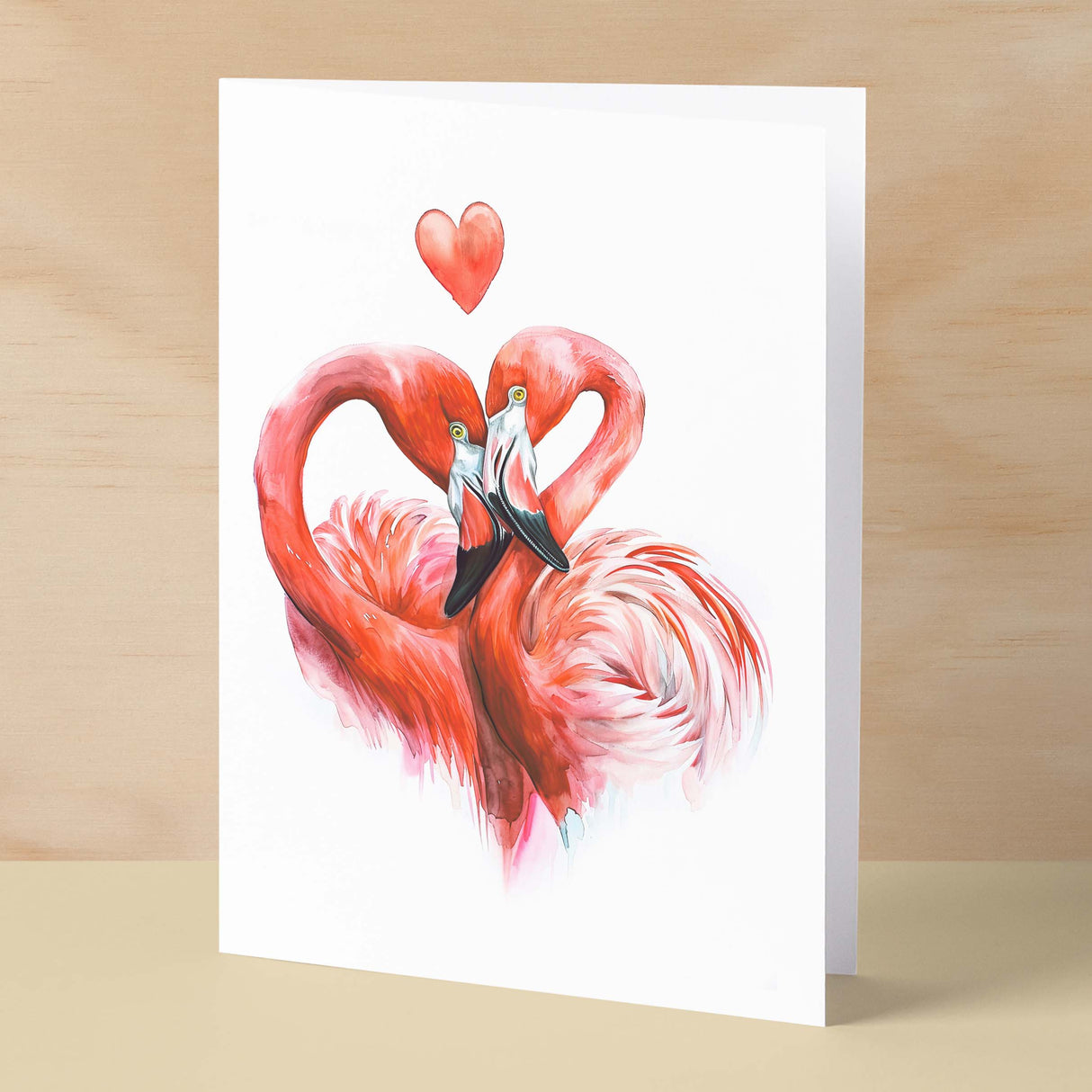 Anniversary or Valentine's Card for Her Anniversary Card for Wife Valentines Day Card For Husband Boyfriend or Girlfriend Flamingo Love