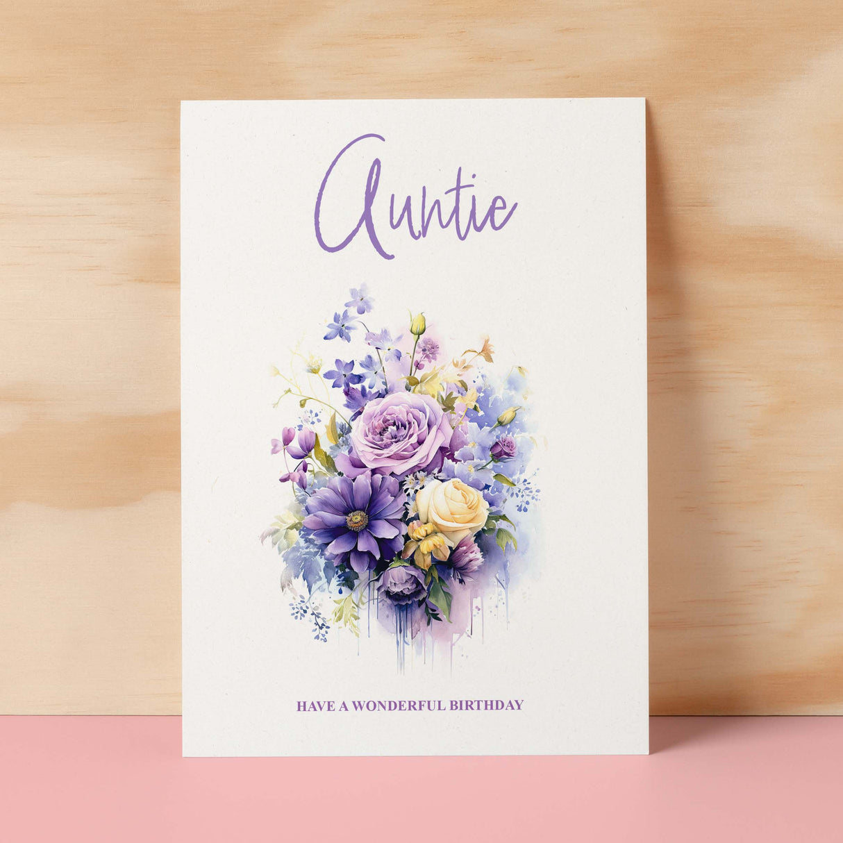 Birthday Card For Auntie Card For Her Card for Auntie Luxury Card For Auntie Birthday Card for Loved One Auntie Card Birthday Flower Card