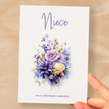 Birthday Card For Niece Card For Her Card for Niece Luxury Card For Niece Birthday Card for Loved One Niece Card Birthday Flower Card