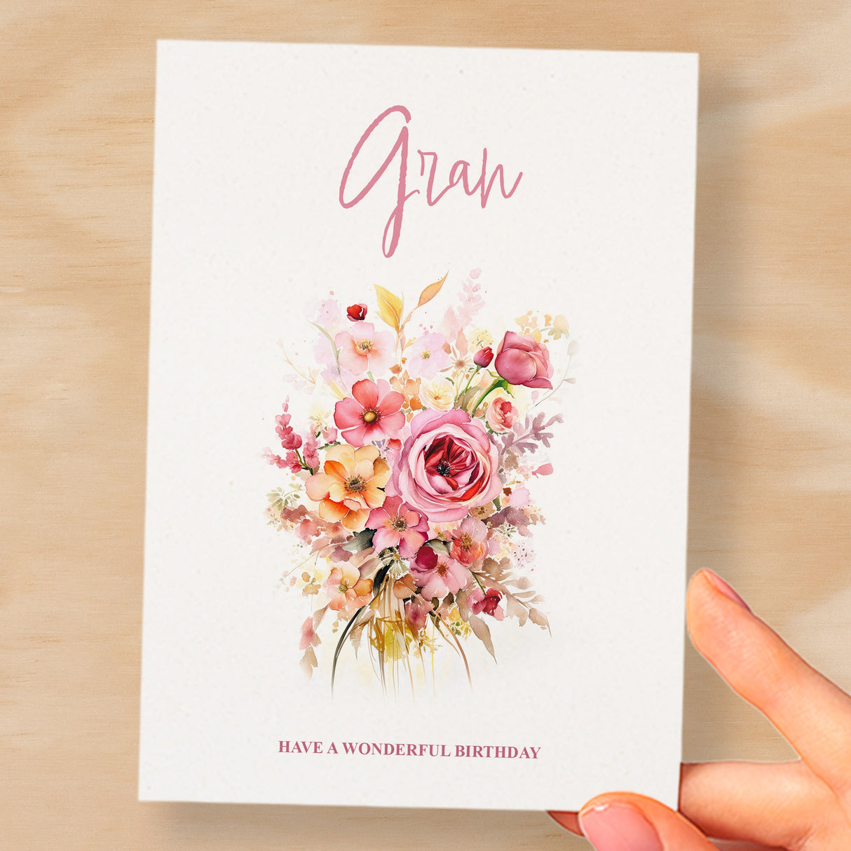 Birthday Card For Gran Card For Her Birthday Card for Gran Luxury Card For Gran Birthday Card for Loved One Gran Card Birthday Flower Card