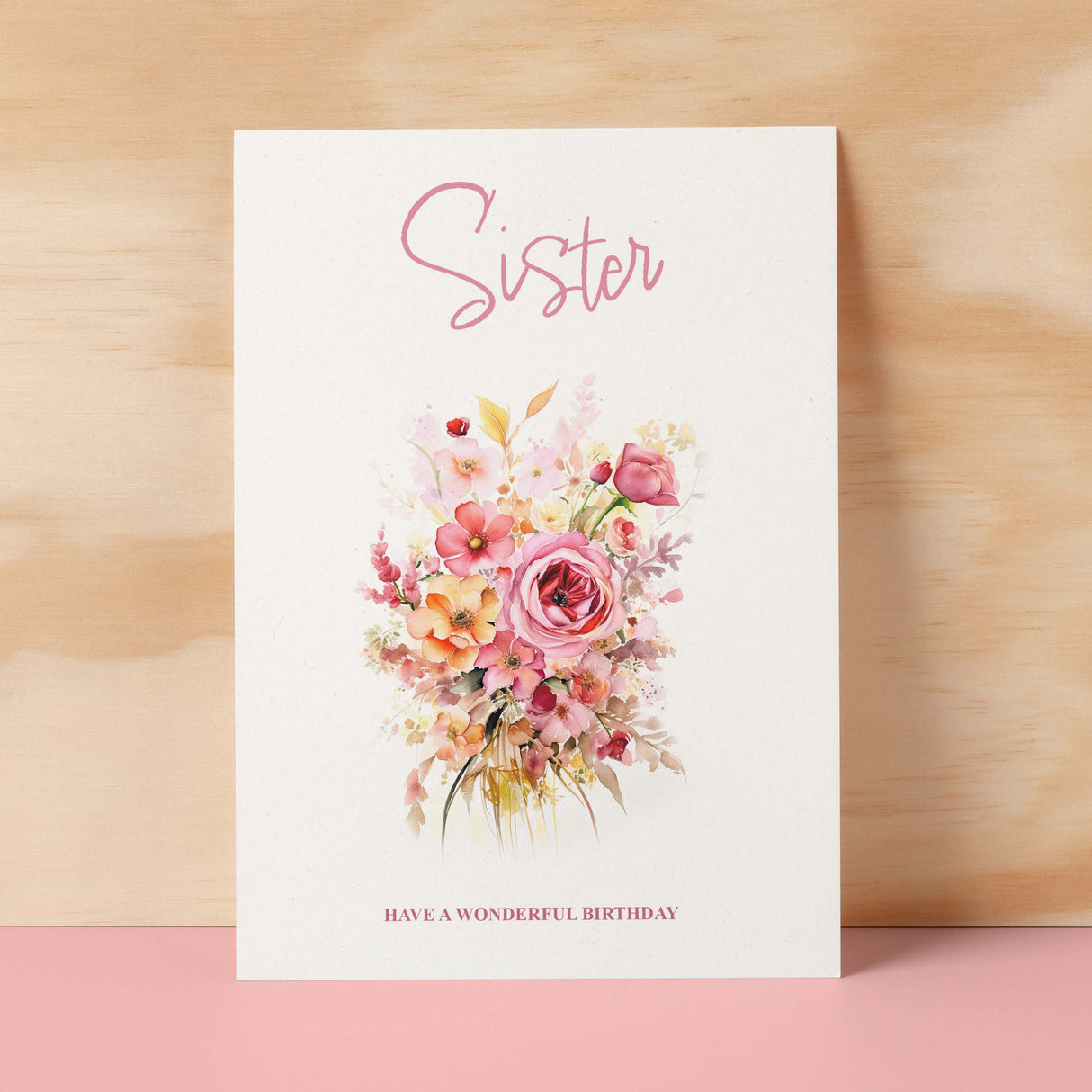 Birthday Card For Sister Card For Her Card for Sister Luxury Card For Sister Birthday Card for Loved One Sister Card Birthday Flower Card