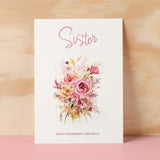 Birthday Card For Sister Card For Her Card for Sister Luxury Card For Sister Birthday Card for Loved One Sister Card Birthday Flower Card