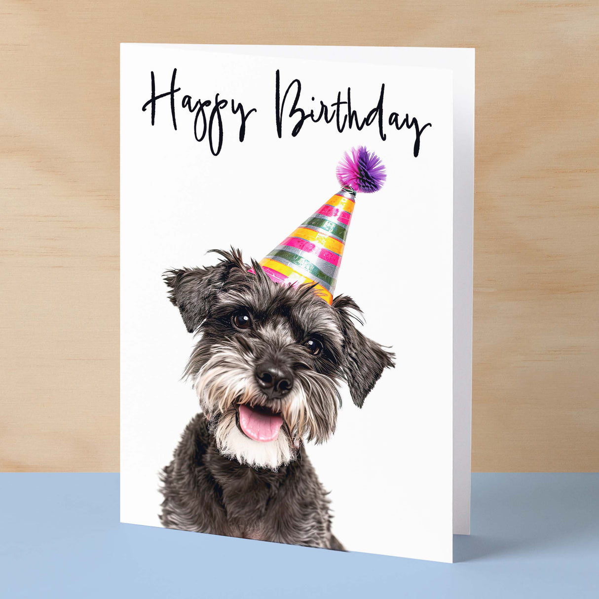 Birthday Card For Her Card For Friend Mum or Sister Birthday Card For Him Brother Dad Happy Birthday Card of Schnauzer Dog Fun Birthday Card