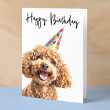 Birthday Card For Her Card For Friend Mum or Sister Birthday Card For Him Brother Dad Happy Birthday Card of Poodle Dog Fun Birthday Card